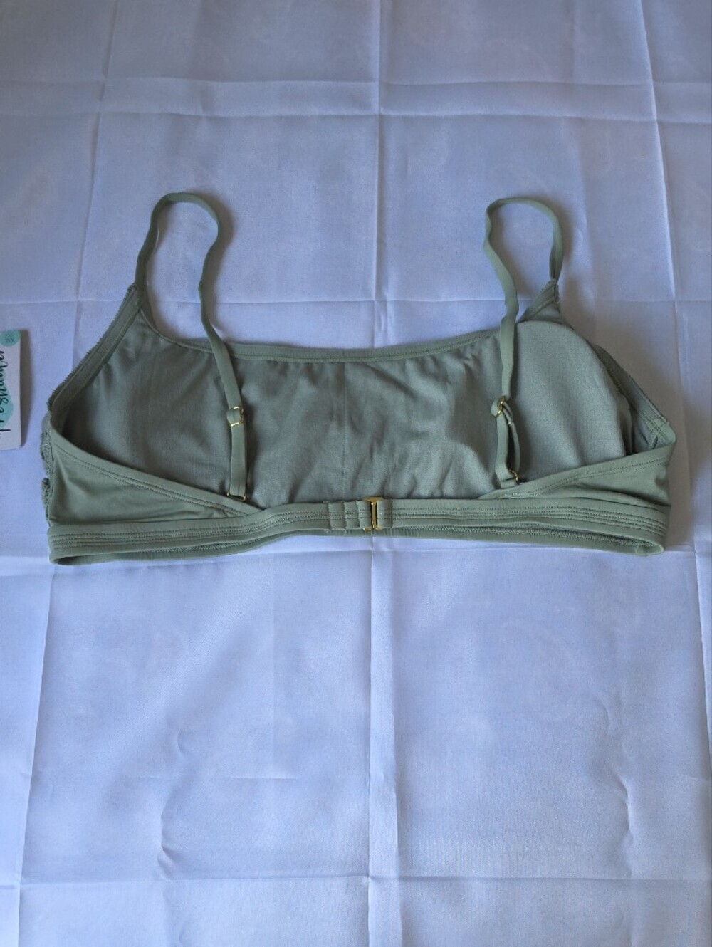 Freshwater Crochet Bralette Bikini Top - Sage Green - Picture 4 of 5